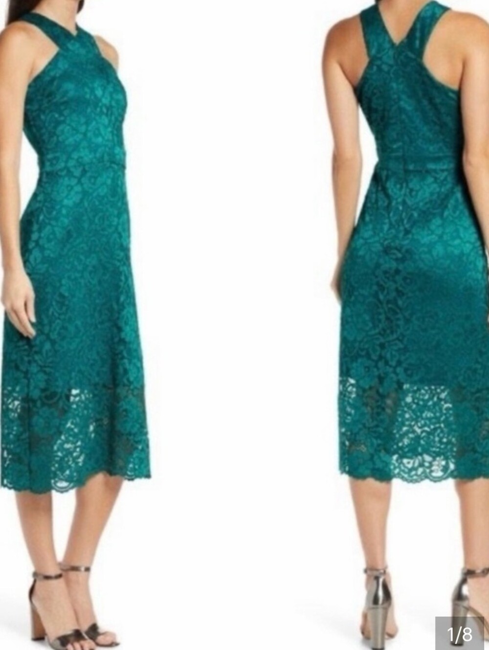 Sam Edelman Teal Lace Maxi Dress